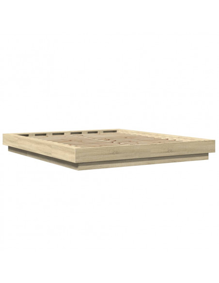 Giroletto Luci LED Rovere Sonoma 150x200 cm Legno Multistrato