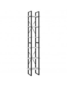 Libreria a 6 Ripiani Bianca 40x30x210 cm in Legno Multistrato 2