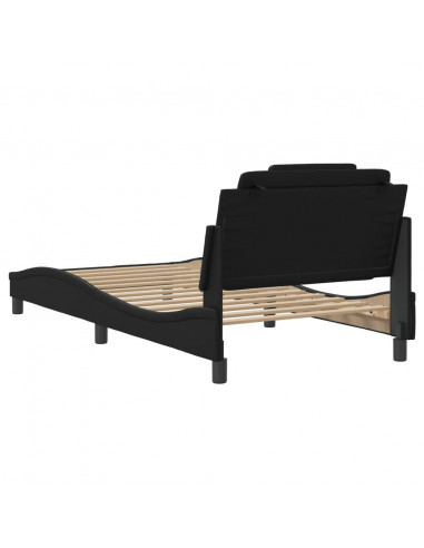 Giroletto con Luci LED Nero 100x200 cm in Similpelle