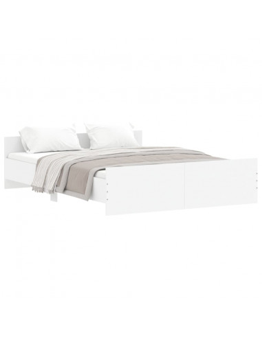 Giroletto con Testiera e Pediera Bianco 160x200 cm