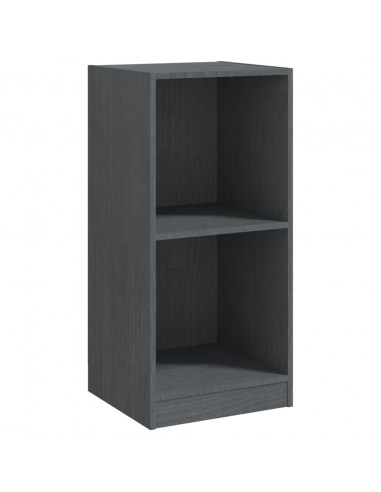 Credenza Grigia 35,5x33,5x76 cm in Legno Massello di Pino