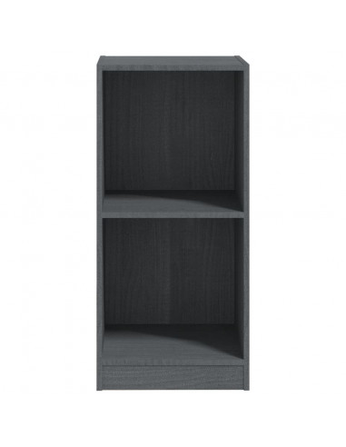 Credenza Grigia 35,5x33,5x76 cm in Legno Massello di Pino