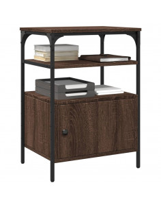 Supporto Stampante 3Piani Rovere Marrone 50x40x76cm Multistrato 2