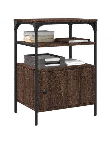 Supporto Stampante 3Piani Rovere Marrone 50x40x76cm Multistrato