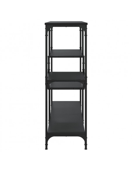Tavolino Consolle Nero 103x32x95 cm in Legno Multistrato
