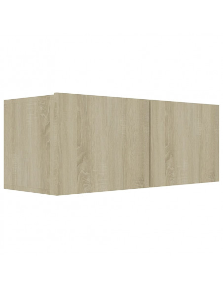 Set di Mobili TV 4 pz Rovere Sonoma in Legno Multistrato