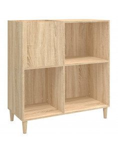Mobile Porta Dischi Rovere Sonoma 84,5x38x89 Legno Multistrato 2