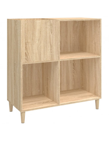Mobile Porta Dischi Rovere Sonoma 84,5x38x89 Legno Multistrato