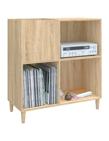 Mobile Porta Dischi Rovere Sonoma 84,5x38x89 Legno Multistrato