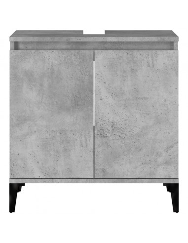 Mobile Lavabo Grigio Cemento 58x33x60 cm in Legno Multistrato