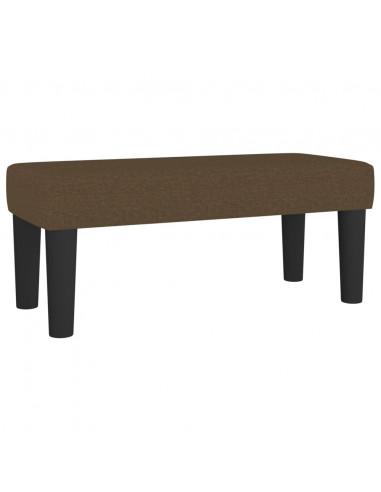 Giroletto a Molle con Materasso Marrone Scuro 80x200 cm Tessuto