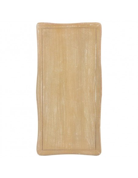 Tavolino da Salotto Bianco e Marrone 87,5x42x44cm Massello Pino