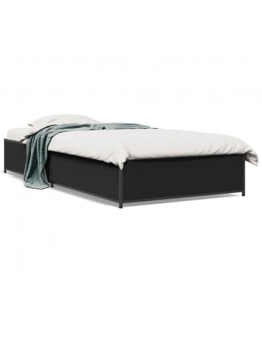 Giroletto Nero 100x200 cm in Legno Multistrato e Metallo