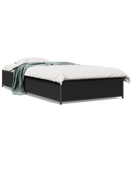Giroletto Nero 100x200 cm in Legno Multistrato e Metallo