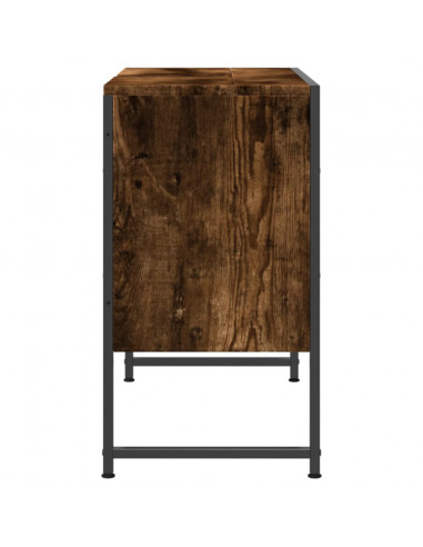 Mobile Lavabo Bagno Rovere Fumo 60x30x60 cm Legno Multistrato