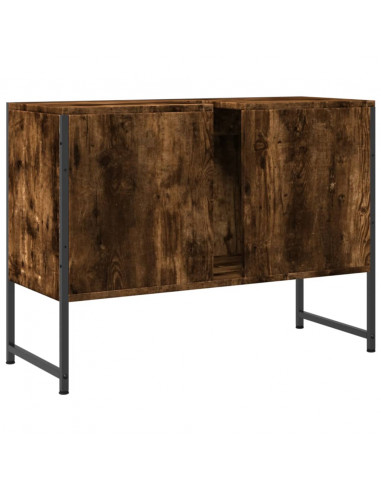 Mobile Lavabo Bagno Rovere Fumo 60x30x60 cm Legno Multistrato