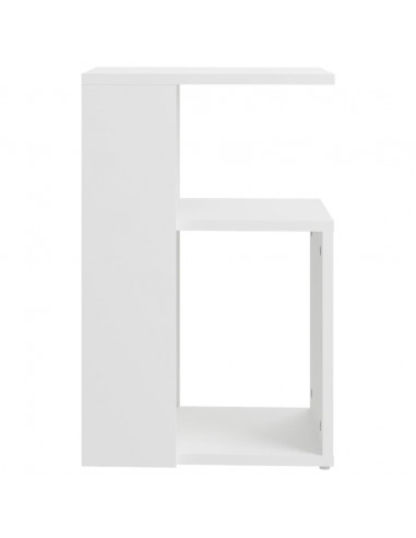 Tavolino da Salotto Bianco 36x30x56 cm in Legno Multistrato