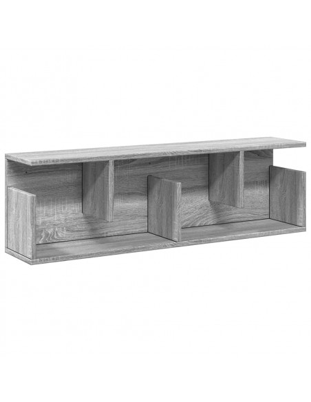 Mobile a Parete 100x20x30 cm Grigio Sonoma in Legno Multistrato