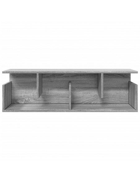 Mobile a Parete 100x20x30 cm Grigio Sonoma in Legno Multistrato