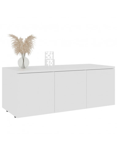 Mobile Porta TV Bianco 80x34x30 cm in Legno Multistrato