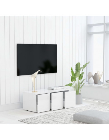 Mobile Porta TV Bianco 80x34x30 cm in Legno Multistrato