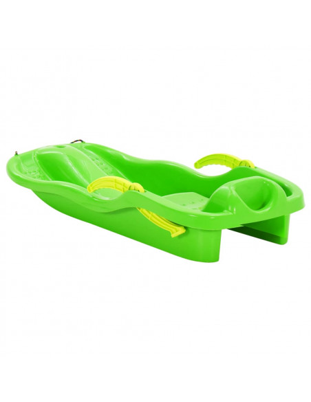 Slittino con Freni Verde 87x40x18 cm in Polipropilene