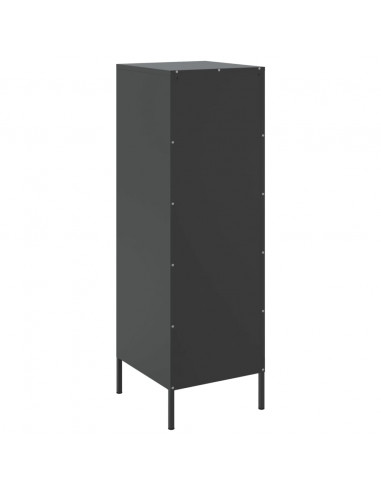 Credenza Nera 36x39x113 cm in Acciaio