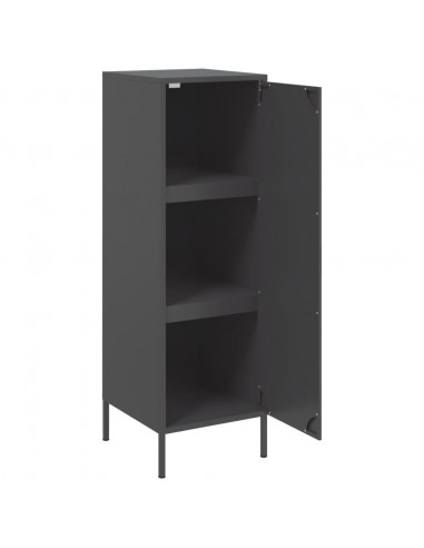 Credenza Nera 36x39x113 cm in Acciaio