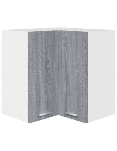 Mobile Pensile Angolo Grigio Sonoma 57x57x60 Legno Multistrato