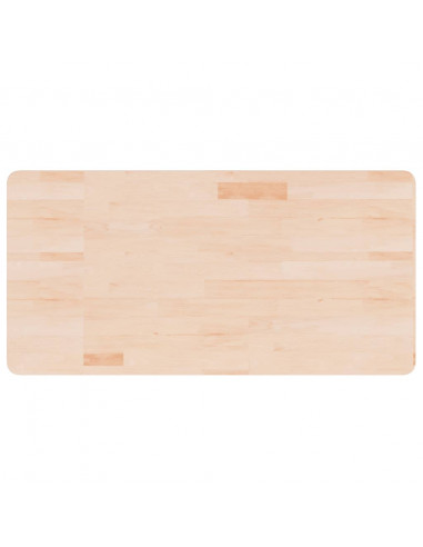 Piano Bagno 100x50x2,5 cm in Legno Massello Non Trattato