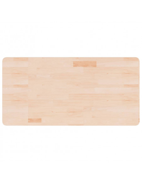 Piano Bagno 100x50x2,5 cm in Legno Massello Non Trattato