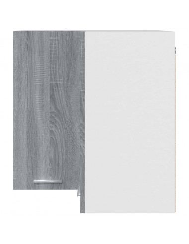 Mobile Pensile Angolo Grigio Sonoma 57x57x60 Legno Multistrato