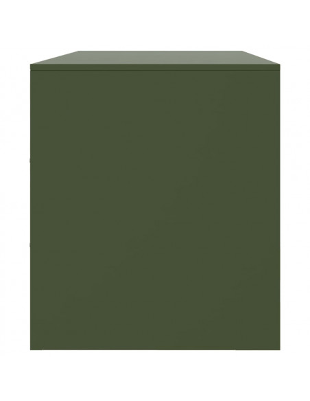 Mobile TV Verde Oliva 99x39x44 cm in Acciaio
