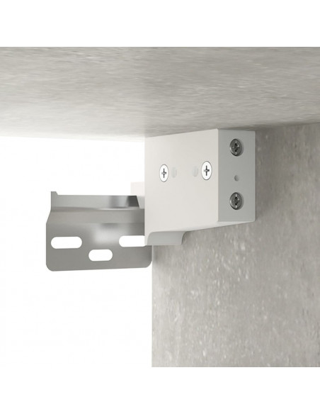 Set di Mobili da Bagno 2 pz Grigio Cemento in Legno Multistrato