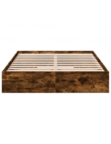 Giroletto con Cassetti Rovere Fumo 160x200 cm Legno Multistrato