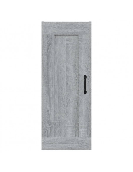 Mobile Pensile Grigio Sonoma 35x34x90 cm in Legno Multistrato