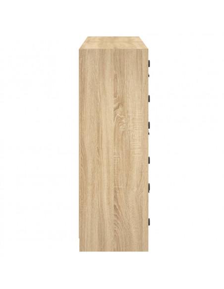 Libreria Ante Rovere Sonoma 136x37x109 cm in Legno Multistrato