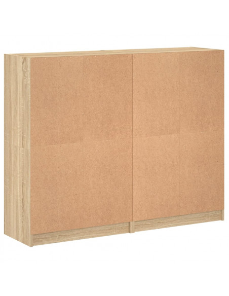 Libreria Ante Rovere Sonoma 136x37x109 cm in Legno Multistrato
