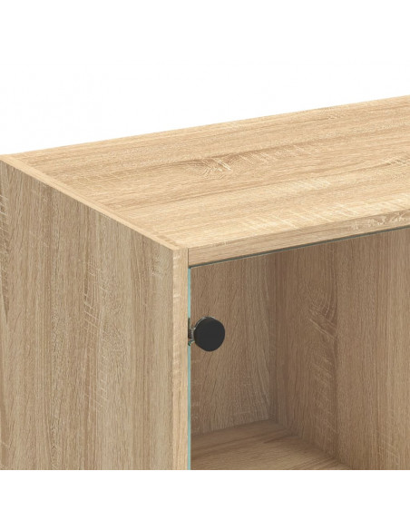 Libreria Ante Rovere Sonoma 136x37x109 cm in Legno Multistrato