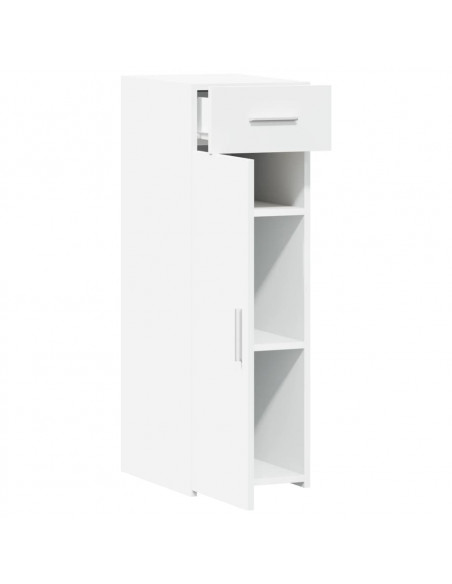Credenza Bianca 30x42,5x93 cm in Legno Multistrato