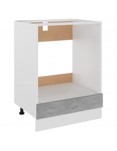 Mobile per Forno Grigio Cemento 60x46x81,5 cm Legno Multistrato 2