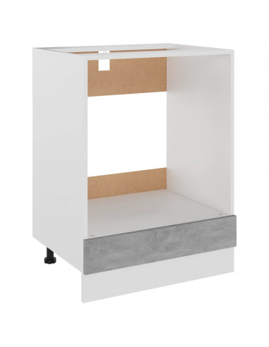 Mobile per Forno Grigio Cemento 60x46x81,5 cm Legno Multistrato