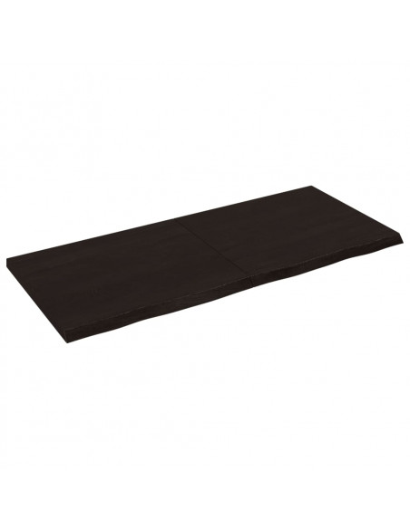 Piano Bagno Marrone Scuro 140x60x(2-4)cm Legno Trattato