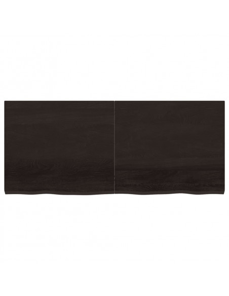 Piano Bagno Marrone Scuro 140x60x(2-4)cm Legno Trattato