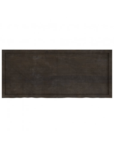 Piano Bagno Marrone Scuro 140x60x(2-4)cm Legno Trattato