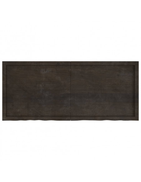 Piano Bagno Marrone Scuro 140x60x(2-4)cm Legno Trattato