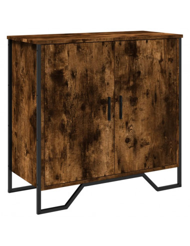 Credenza Rovere Fumo 78x35,5x74,5 cm in Legno Multistrato