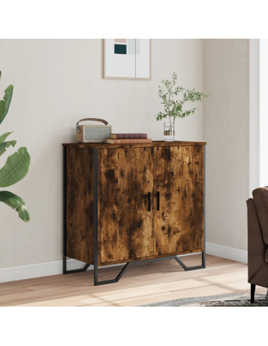 Credenza Rovere Fumo 78x35,5x74,5 cm in Legno Multistrato