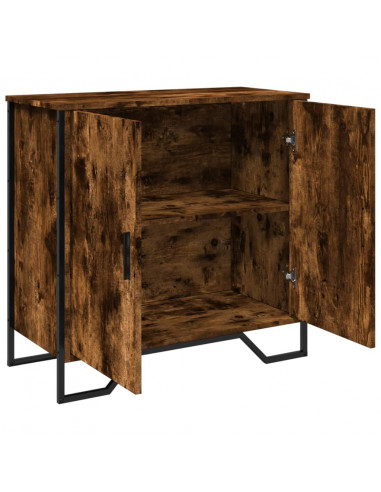Credenza Rovere Fumo 78x35,5x74,5 cm in Legno Multistrato