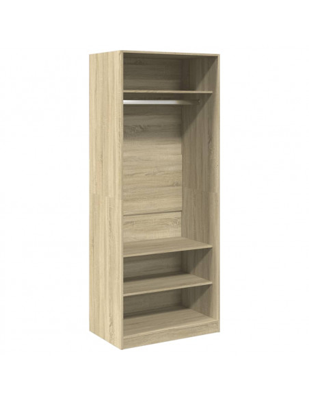 Armadio Rovere Sonoma 80x50x200 cm in Legno Multistrato